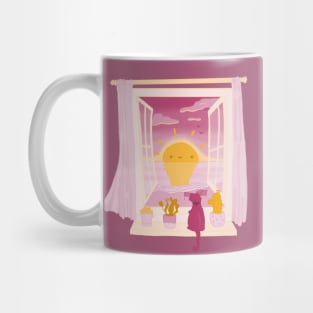 cute sunset window Mug